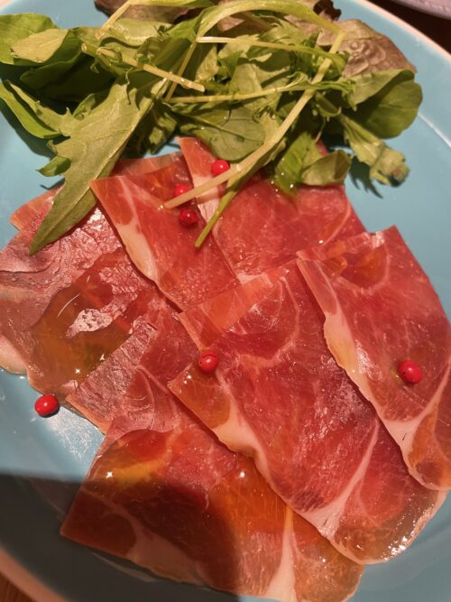 注文品で生ハムの紹介